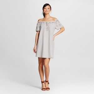 Women's Off the Shoulder Stripe Dress